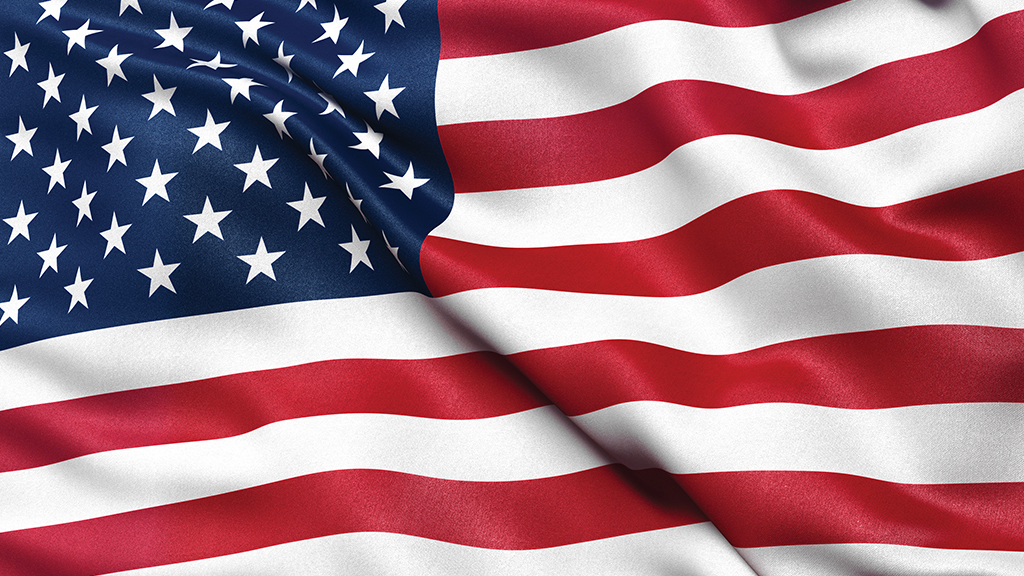 an image of the American flag, with ripples in the fabric indicative of wind