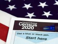 A census form on top of an american flag